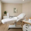 UK salon treatment room prepared for intimate waxing